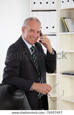 Old Business man in office