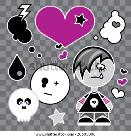 emo love cartoons cartoon. emo cartoons love.