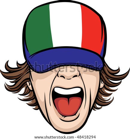 italy flag pictures. face with italy flag - one