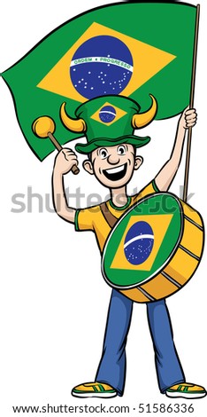 stock vector : brazil soccer