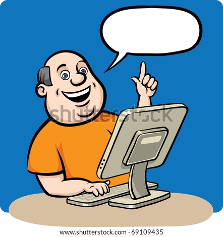 Fat person on computer Know, Fat person on computer