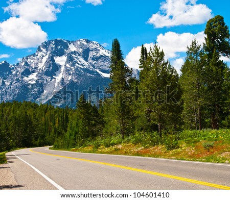 mountain and road