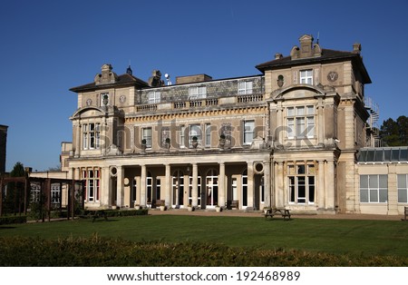 ESSEX, UK - APRIL 16, 2014: Down Hall country house, historical mansion and monastic possession  dated back to 14th century