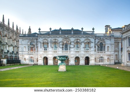 CAMBRIDGE, UK - JANUARY 18, 2015:  Senate house (1722-1730). mainly used for the degree ceremonies of the University of Cambridge
