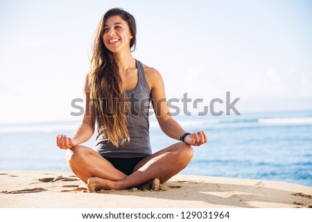 Morning Yoga Meditation by the Beach