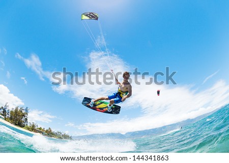 Kite Boarding, Fun In The Ocean, Extreme Sport
