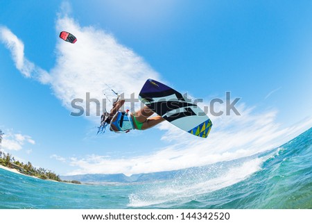Kite Boarding, Fun In The Ocean, Extreme Sport