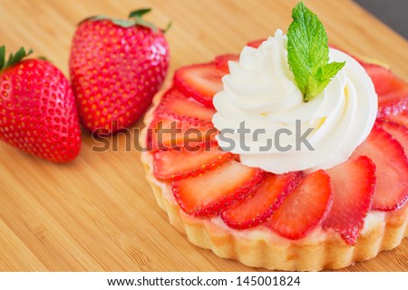 Gourmet Strawberry Cream Tart Pastry