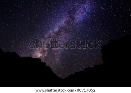 Milky Way Galaxy, Amazing Stars in Night Sky