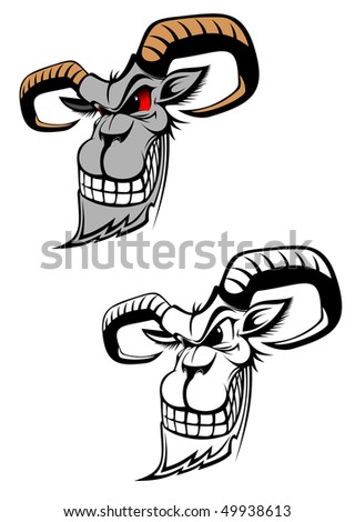 Wild ram as a tattoo or symbol