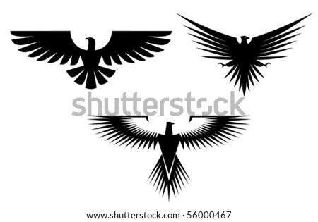 stock vector Eagle symbol isolated on white also as emblem