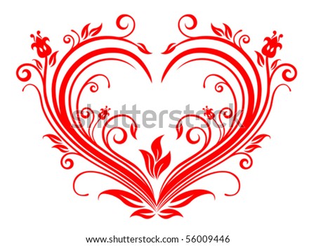 picture of valentine heart. Red valentine heart.