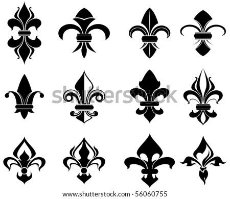 emblem french royal also symbols lily logo template version vector shutterstock search