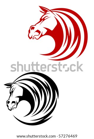 stock photo : Horse tattoo symbol. Vector version also available