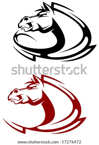 stock photo Horse tattoo symbol also as emblem