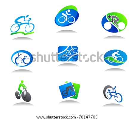 Logo Design Bike on Set Of Bicycle Sport Icons For Design Also As Emblem Such A Logo Jpeg