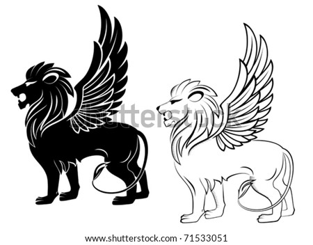 Logo Design Lion on Lion With Wings For Heraldry Design Such A Logo Jpeg