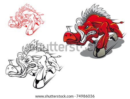 running tattoos gallery. running tattoos gallery. stock vector : Wild running boar as a tattoo or 