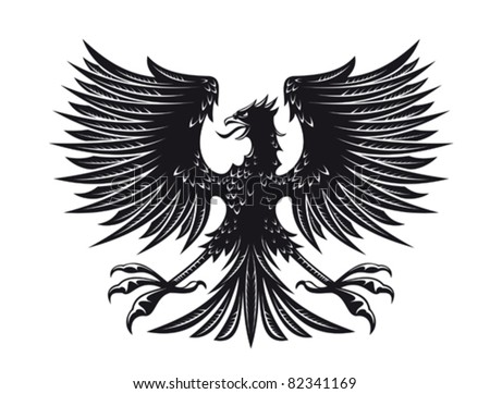 stock vector Big detailed eagle for heraldry or tattoo design