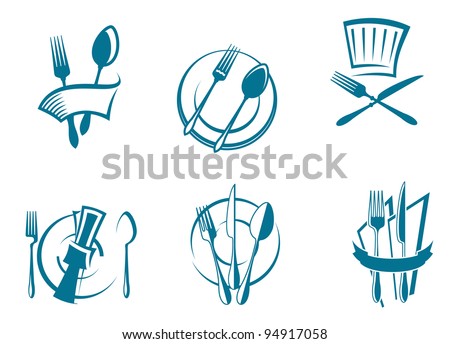 Logo Design Restaurant on Restaurant Menu Icons And Symbols Set For Food Industry Design Such