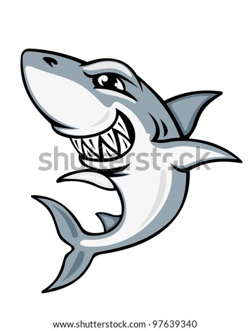 smiling shark clipart