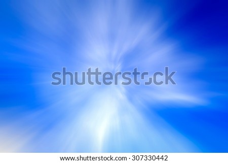 Blue sky and white cloud with zoom effect