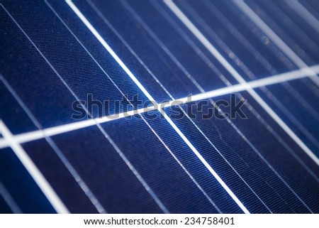 Solar panels close up