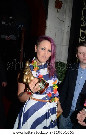 LONDON - MARCH 15: Star Angel Long Wins Award At The Shaftas Television X Awards London March 15th, 2012 in London, England.