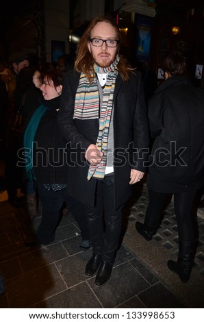 LONDON - MARCH 22: Tim Minchin Attends The Press Night Of The Curious Incident Of The Dog In The Night in London March 22nd, 2013 in London, England.