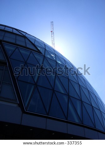 This is an futuristic office building  in London its the mayors building.