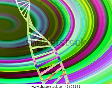 A computer generated bit of DNA.