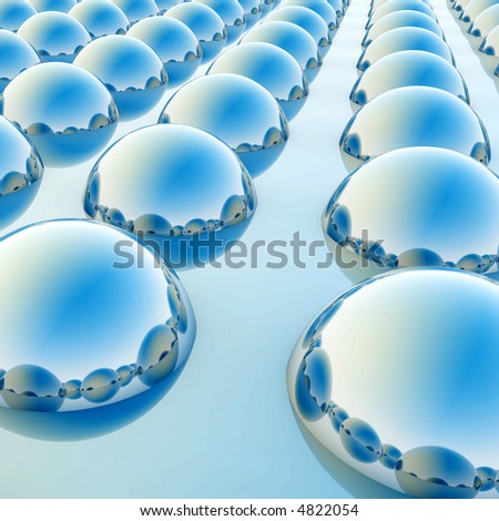 A computer created abstract sphere pattern background.