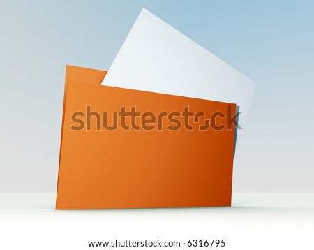 An image of a business file folder with a sheet of paper coming out of it.