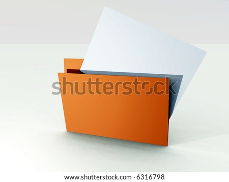 An image of a business file folder with a sheet of paper coming out of it.