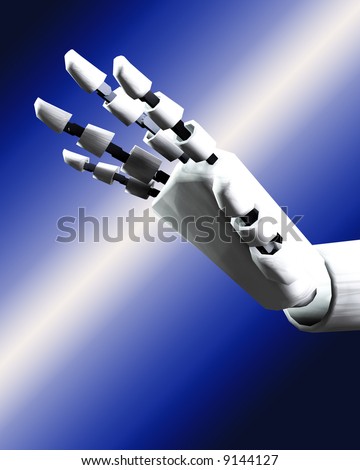A conceptual image of a robot hand, it would be good for technology concepts.