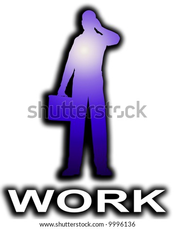 A conceptual image of a outline of a business man. A suitable image for business concepts.