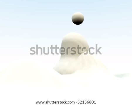 abstract white blob background.