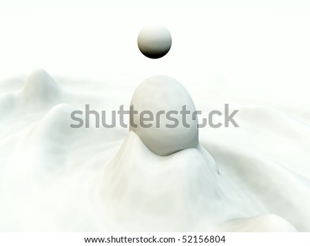 abstract white blob background.