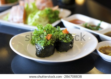 Fresh sushi seaweed
