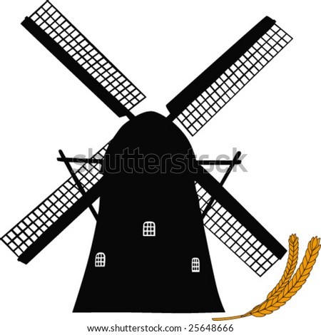 Windmill-Vector - 25648666 : Shutterstock