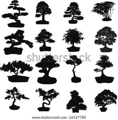 Bonsai Trees on Bonsai Tree Vector   26527780   Shutterstock