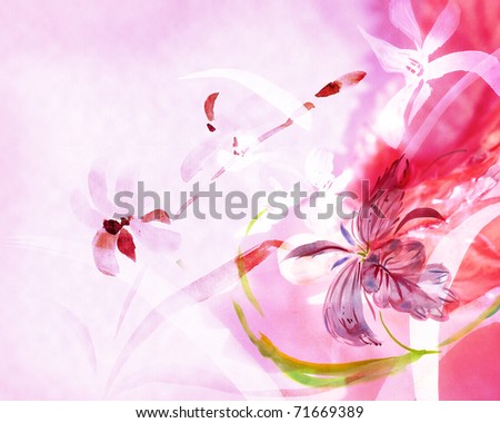 Japanese Orchid Painting