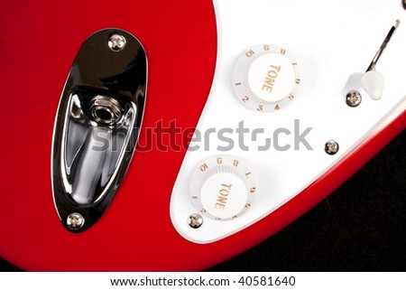 red guitar knobs