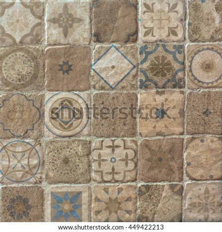 shabby mosaic tiles