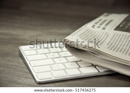 Newspapers and a computer