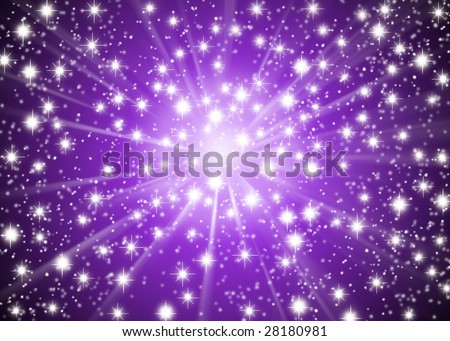 stars and snowflakes with Purple Background