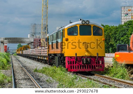 Freight trains concrete sleepers