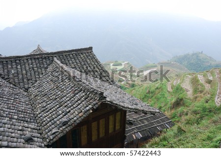 Rice terraces, Chinese Village, China Southern