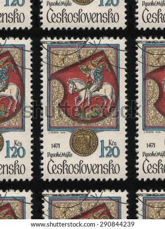 CZECHOSLOVAKIA - CIRCA 1979: A used postage stamp printed in Czechoslovakia from the 