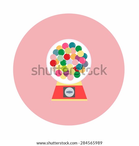 Abstract illustration of a bubble gum machine